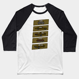 five collection classic cars illustration Baseball T-Shirt